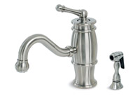 Country Classic Kitchen Faucet with Metal Side Spray